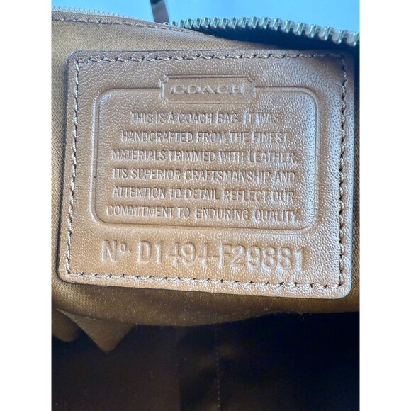 SOLD* COACH F29881 Charlie Brown Leather Hobo Shoulder Handbag Front Flap - Picture 4 of 16